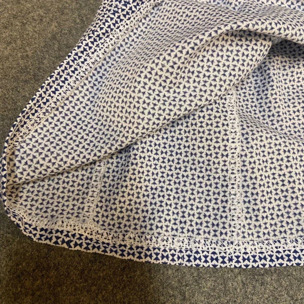 Girls Midi Mom and Pop's Kids Skirt Size 6 Blue White Upcycled Cotton Tiered